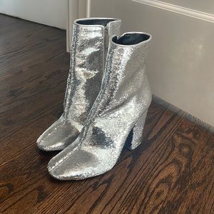 Kendall and Kylie sequin ankle booties